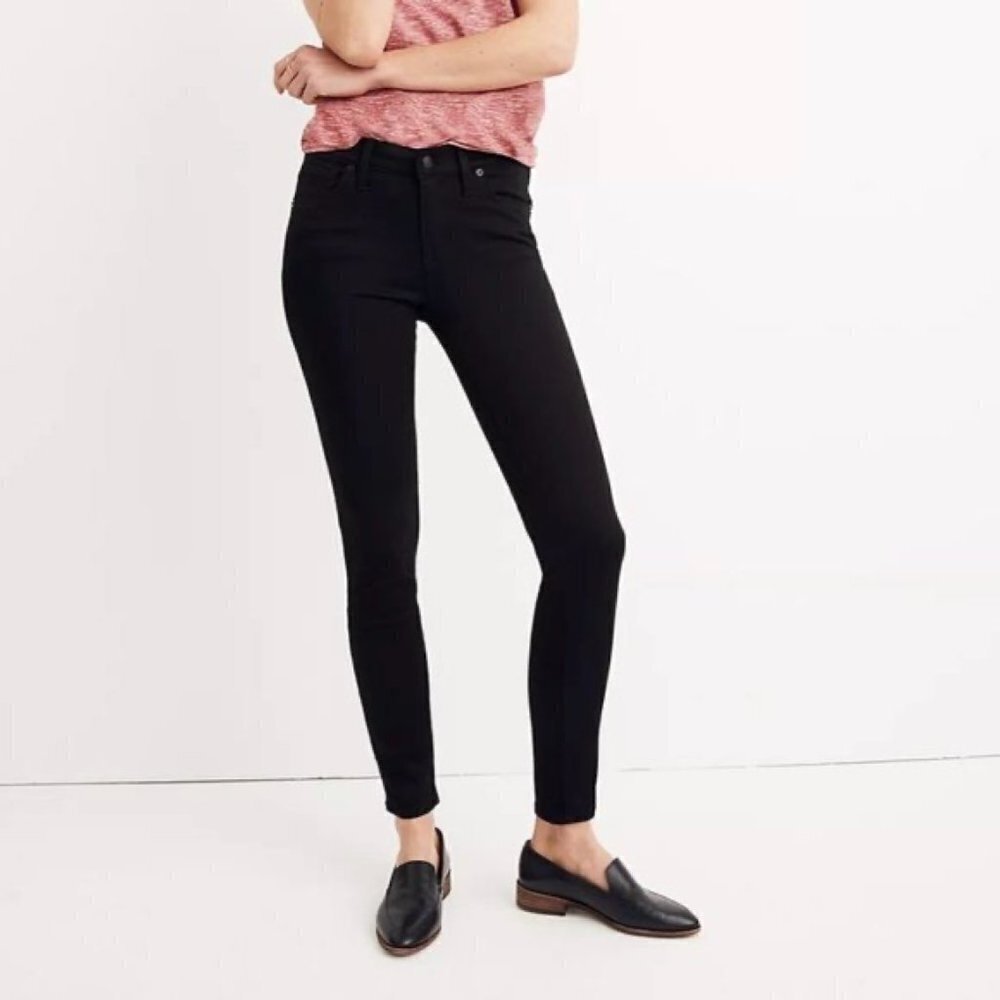 Madewell Women's size 27 Carbondale Black Wash 8" rise Skinny Stretch Jeans